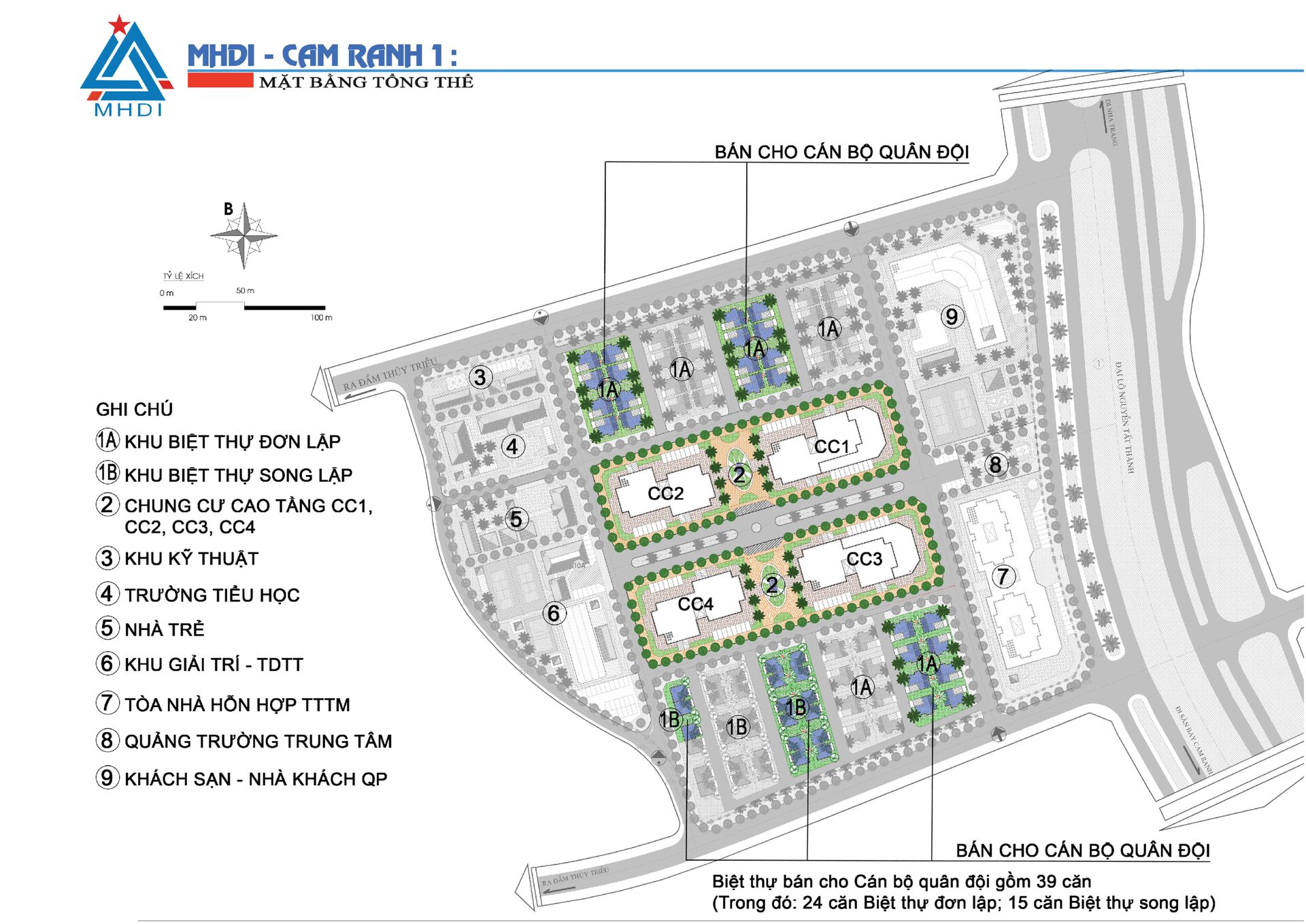 Mặt bằng tổng thể MHDI Cam Ranh 10ha