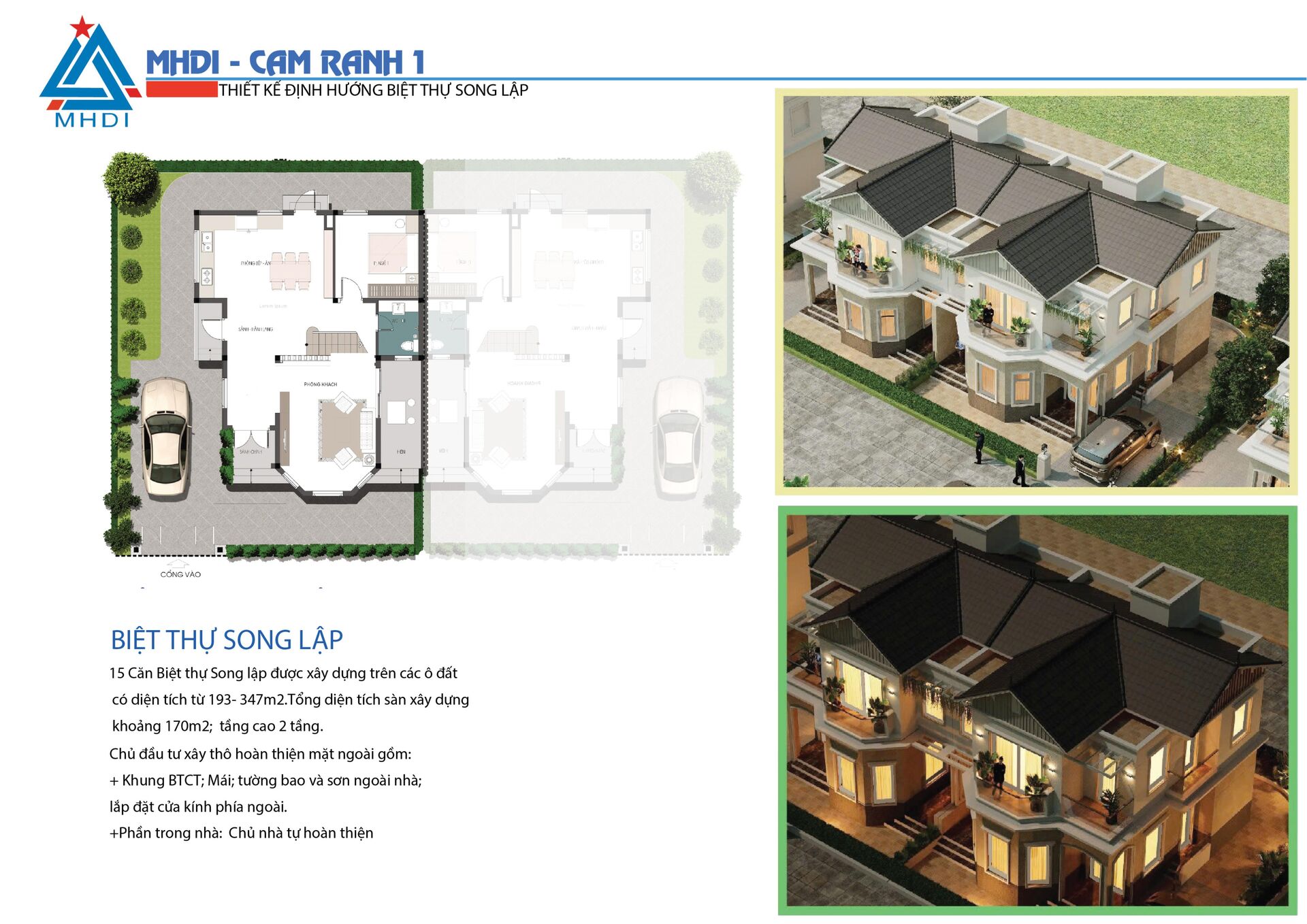 Biệt thự song lập MHDI Cam Ranh